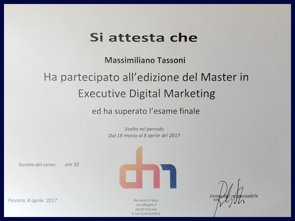 Attestato in Digital Marketing